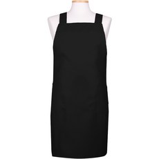 Rosa Home素色X字圍裙鈕扣 XL, 黑色, 1個