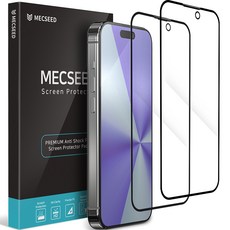 MECSEED 防指紋霧面鋼化全覆蓋鋼化玻璃手機螢幕保護貼 2片, 1個