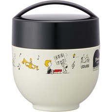 Skater 史努比手提保溫便當盒 LDNC6AG 540ml, 黑色 白色, 1組