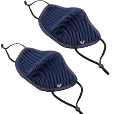 N-BERA 女款透氣網布耳掛繩可調運動口罩 2入組, Mesh Fit Mask_Gray (2EA_1SET)