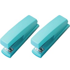 deLi 得力 可旋轉時尚訂書機 33號釘 粉彩款, 2個, 粉彩藍