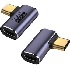 HOHOO Type-C TO Type-C 直角遊戲連接 Steam Deck 筆記型電腦 C型轉接頭, 19.2mm, 藍灰色, 2個