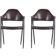 가구느낌 비올렛 목재 팔걸이 의자, BROWN, 2개