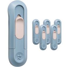 누사인 슬라이딩 멀티 투톤 미니컷터, 밀크블루, 6개