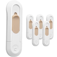 누사인 슬라이딩 멀티 투톤 미니컷터, 퓨어화이트, 6개