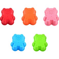 可愛矽膠5色馬芬杯 小熊 MP330, 15個, 混合顏色