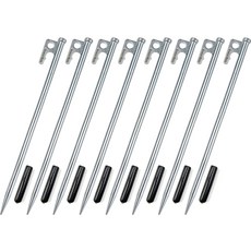 Breeze Moon 錐形高強度鍛造營釘 帳篷營釘 鍍鉻 8入 + 收納帽蓋組, 1套