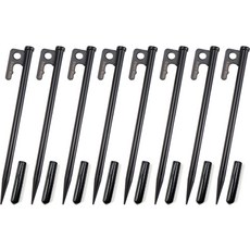 브리즈문 S45C 스프링강 고강도 단조팩 텐트팩 블랙 20cm 8p + 보관용 캡, 1세트