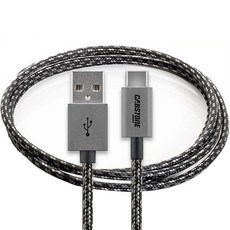 캡스톤 안드로이드 C핀 충전케이블, 1m, 블랙, 1개