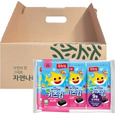 광천김 자연나라 오가닉 핑크퐁 어린이김 4g x 18p 선물세트, 72g, 1개