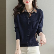 ATTERLIC 女性日常針織疊穿口袋襯衫 02922