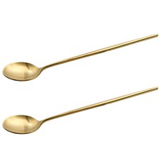 TABLE Art. 韓國製 Avella 啞光金色鈦金晚餐匙 2入, 單一顏色, 單品, 2個