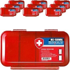 MONCROSS SWITZERLAND 高級分離式釣具盒 MC-156WBL, 紅色, 10個