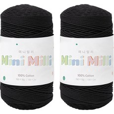 Yarna Minimilli毛線 150g, 727黑色