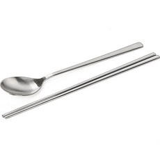 올비아 304 민자 수저 세트, 실버, 숟가락 + 젓가락, 1세트