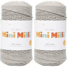 Yarna Mini Milli 編織線 250g, 724 柔和灰