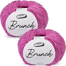 Knitt Brunch 編織線 50g, 2個, 319 洋紅色