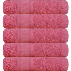 松月毛巾 SHABOREN Sense 洗臉毛巾 140g 30支 精梳棉, 深粉紅色, 5個