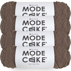 Knitt Mode Cake針織紗100g, 06 淺棕色, 4入