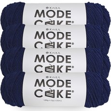 니뜨 모드케이크 뜨개실 100g, 4개, 23 네이비
