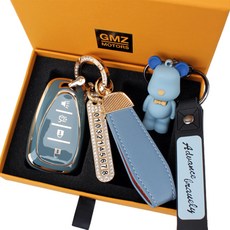 GMZ MOTORS 雪佛蘭4鍵TPU智能鑰匙殼組, AC-03, 灰藍色