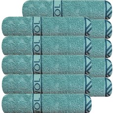 Songwol 松月 Ari洗臉毛巾 140g 30支 精梳棉, 藍綠, 10個