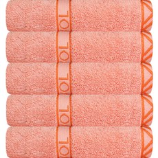 Songwol 松月 Ari 洗臉巾 140g 30支精梳棉, 橘色, 5個