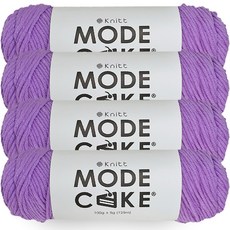 니뜨 모드케이크 뜨개실 100g, 4개, 28 바이올렛