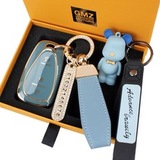 GMZ MOTORS 雪佛蘭 3鍵 TPU 智慧鑰匙殼套組, 灰藍色, AC-02