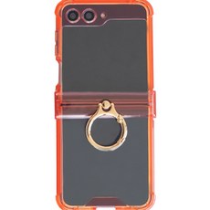 iRUDA 핑거 링 힌지 보호 클리어 범퍼 휴대폰 케이스