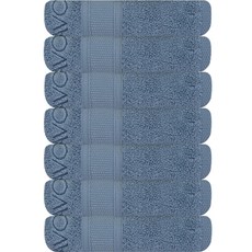 松月毛巾 SHABOREN Sense 洗臉毛巾 140g 30支 精梳棉, 現代藍色, 7個