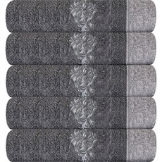 Songwol 松月 SHAVOREN SV Mia 洗臉巾 190g 30支棉紗毛巾, 灰色, 5個