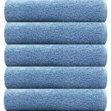 Songwol 松月 飯店專用40支棉毛巾 180g, Modern Sky Blue, 5條