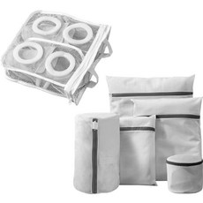 MONACO OLIVE 鞋子專用洗衣袋 + 洗衣袋5件組, 白色, 1套