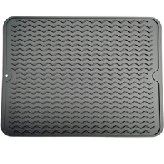 cofv 矽膠廚房用多功能餐具瀝水墊 L, 深灰色