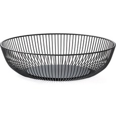 natureahn 寬版圓形鐵製籃, 黑色, 1個