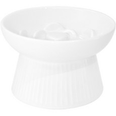 파스텔펫 반려동물 하트 급체방지 식기, 화이트, 1개