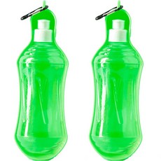 피치펫 강아지 휴대용 산책 물병 500ml, 그린, 2개