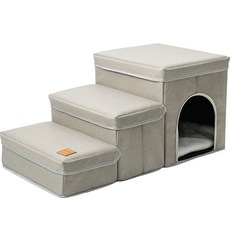 EcopetWith 收納型寵物階梯屋, 米色
