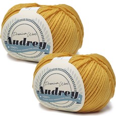 Knitt Audrey針織線 50g, 2個, 108 芥末
