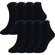 SintaSocks 女款超值包緩震中筒襪8雙組, 黑色