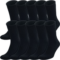 SintaSocks 男士長筒運動襪10雙組, 黑色