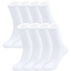 SintaSocks 女款超值包長筒運動襪8雙組, 白色