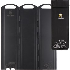 브리즈문 8단 폴딩 가스 버너 바람막이 XL + 파우치 세트, 모던블랙, 1개