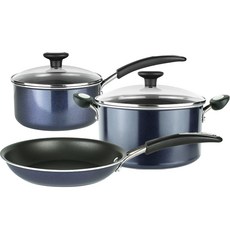 마이어코리아 래디언스 인덕션 프라이팬 & 냄비 3종 세트, 블루, 팬 25cm + 편수 20cm +양수 24cm, 1세트