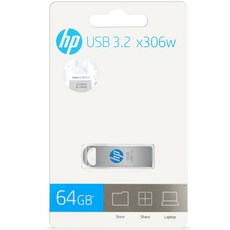 HP x306w 3.2 USB 메모리, 64GB, 1개