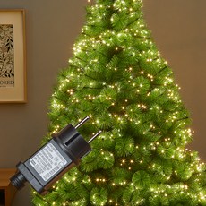 Howsense 樹枝燈串 400燈 12m + 8種閃爍模式轉換器兼轉接器組合, 黑色線, 12m, 1套