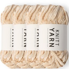 니뜨 허니 벨벳 뜨개실 100g, 4개, 2 연살구