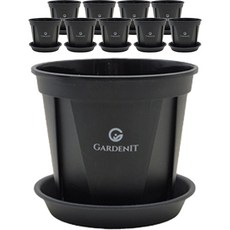 Gardenit 原創控根盆 + 盆托組合, 黑色, 10套