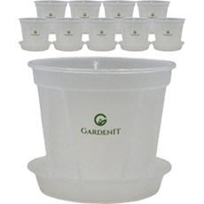 Gardenit 原創控根盆 + 盆托組合, 半透明, 10套